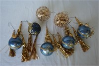 Vintage Christmas Gilded & Lace Blue