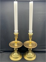 Heavy brass candle holders