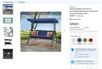 B4033  Belden Park Daybed Swing Blue