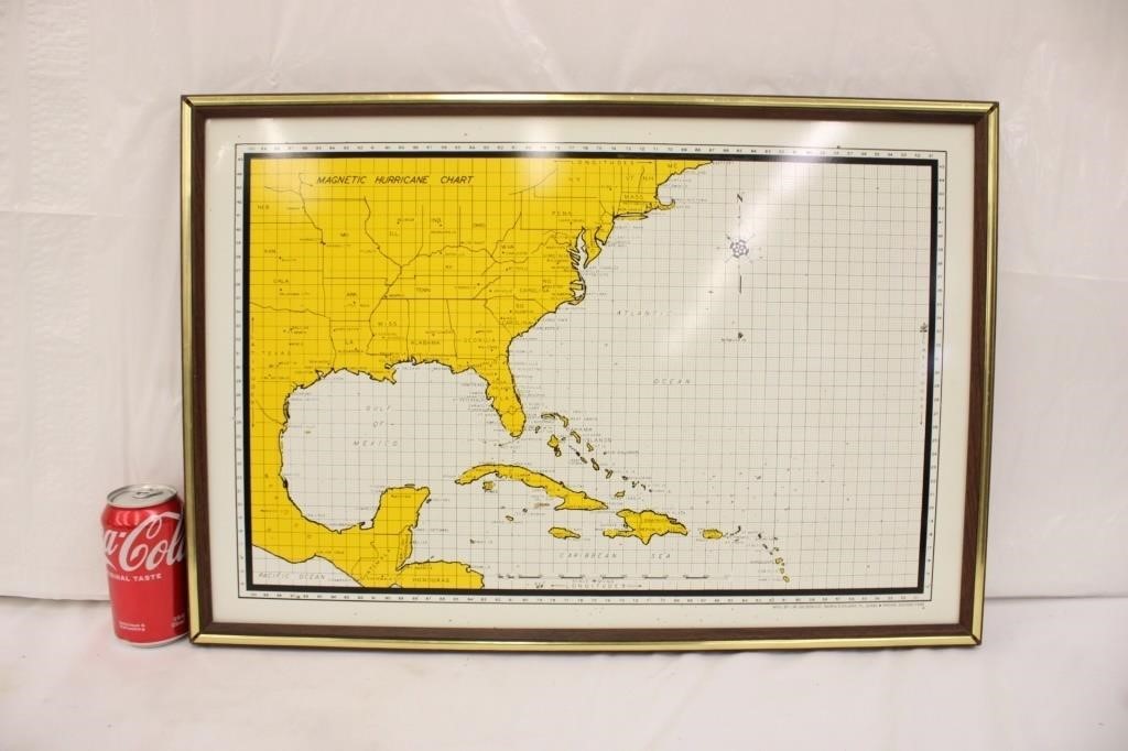 Magnetic Hurricane Tracking Map, Some Specks