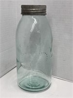 Vintage Crown Canning Jar with Glass Lid. 1/2 Gal