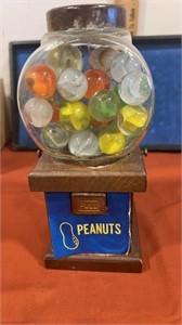 Planters peanut display jar w/shooter marbles