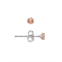 Classic Round .11ct Citrine Tiny Earrings