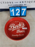 BECKS BEER TIN TRAY