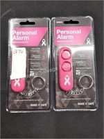 2- sabre personal alarms key rings (display area)