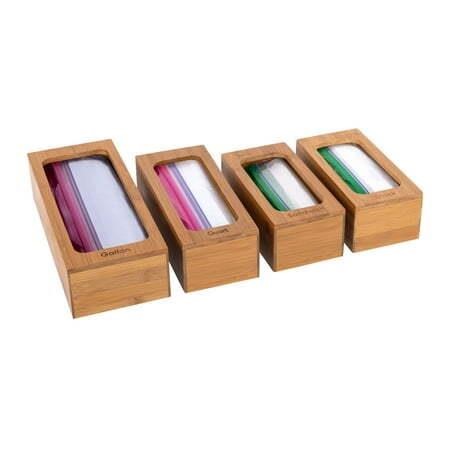 Seville Classics Bamboo Bin Set (4 Pc)