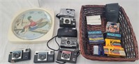 Vintage Cameras & Film & Thermometer