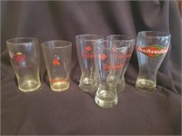 6 BUDWEISER Glasses