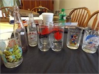 (9) Collector Glasses & Bottles