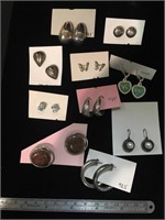 Earrings - all have either sterling or 925 marks