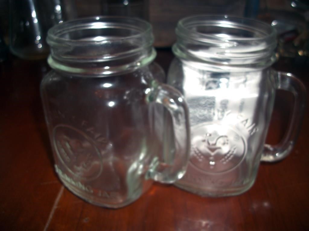 80's - 90's vintage glass drinking jars