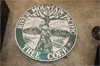 24" Round River Mountain Pacific Tree Care Sign