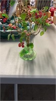 GREEN URANIUM GLASS TREE