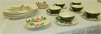 Red Wing Blossom Time-Green Pattern Dinnerware