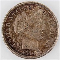 Coin 1916 United States Barber Dime Choice BU