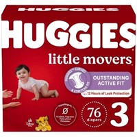 Size 3 Diapers - 76ct Huggies Little Movers