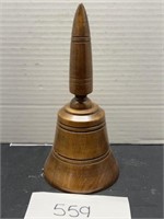 Hand Crafted Turned Wood Bell Music Box 9 ½” x 4