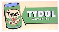 Tin Tydol Motor Oil Rack Topper Sign