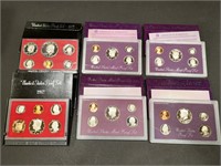 Six United States Proof Coin sets in original