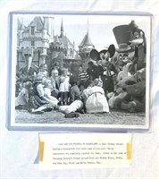 Walt Disney & friends photo 9" x 10 1/2”