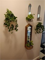 Wall Decor - Plants and Mirrors