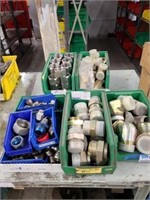 LOT OF -32 B NUTS AND SLEEVES STAINLESS STEEL,