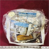 Bag Lot Of Assorted Jigsaw Puzzles
