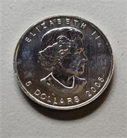 2005 Canadian Maple Leaf: .999 silver, 31.1 grams