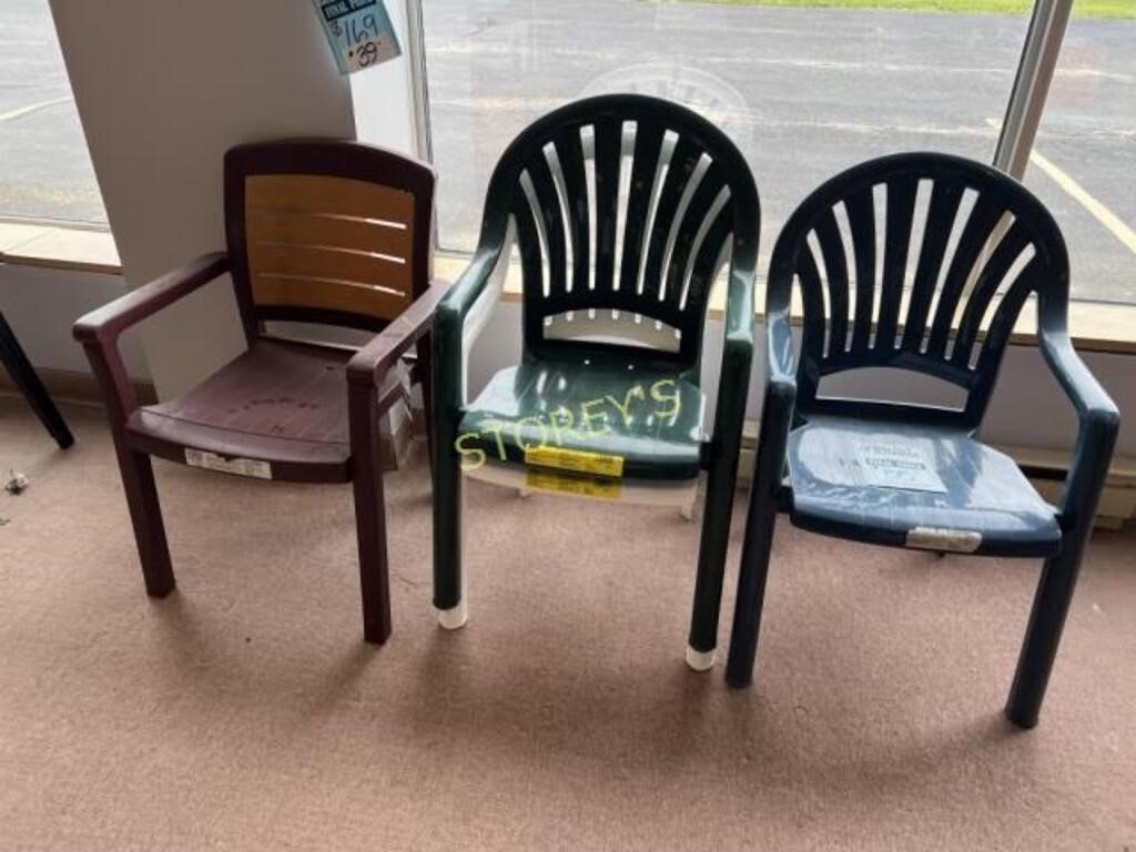 4 Asst Patio Chairs