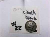 1945s mercury silver dime
