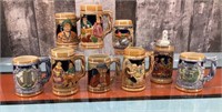 Collection of ceramic steins