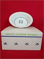 Four Avon Fresh Flowers Salad Bowls