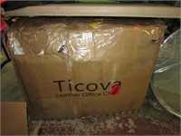 TICOVA LEATHER OFFICE CHAIR -- NOT INSPECTED