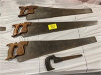 GROUP OF ANTIQUE HAND SAWS