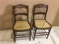 SET OF MATCHING CANE CHAIRS