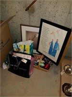 FRAMED ARTWORK, RIBBON, GIFT BAGS