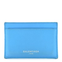 Balenciaga Bleu Calfskin Multi Card Wallet
