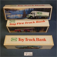 (3) Hess Toy Truck Banks