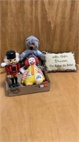 Nutcracker, Ronald McDonald Doll, and More