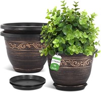 Planters-16 Inch with Drainage Hole  3 Pack
