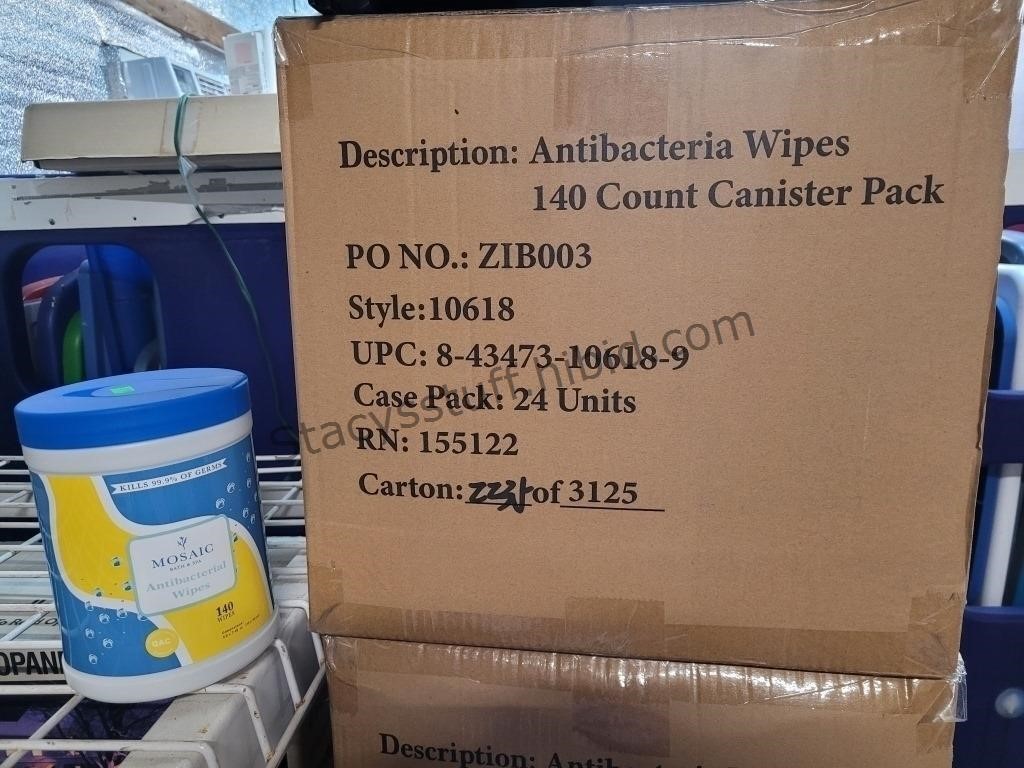 Case Pack Antibacterial Wipes 24 To A Carton