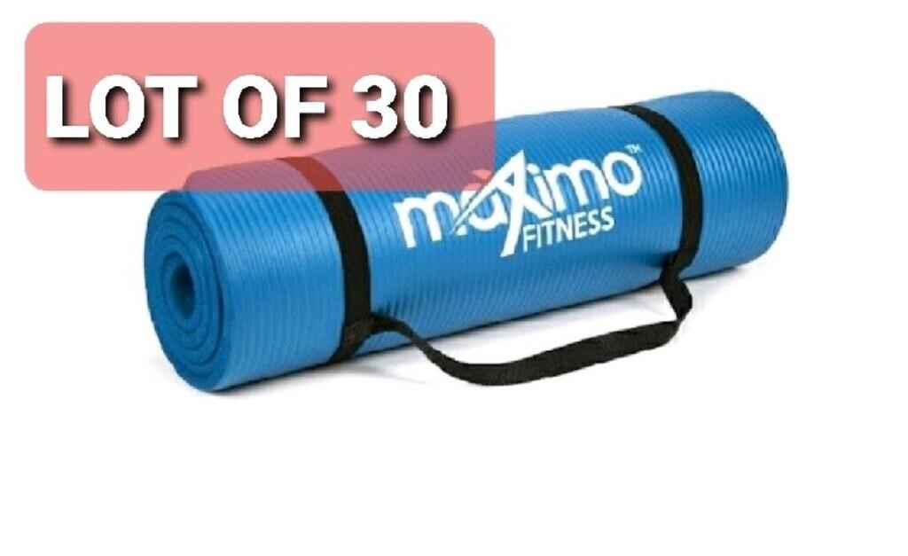 Lot of 30, Maximo Fitness, Exercise Mat, Blue, 183