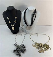 (4) BEADED  AND OTHER NECKLACES