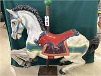 Composite Carousel Horse w/Base & Pole,