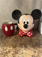 Mickey Mouse planter and mug