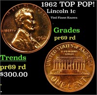 Proof 1962 Lincoln Cent TOP POP! 1c Graded pr69 rd