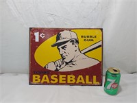 Plaque métal  1ct Bubble gum Topps Baseball