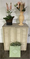 (H) Vintage Wood Cabinet 33” x 20” x 40 1/2” and