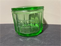 Green salt jar