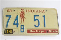 1976 Spencer County Indiana License Plate